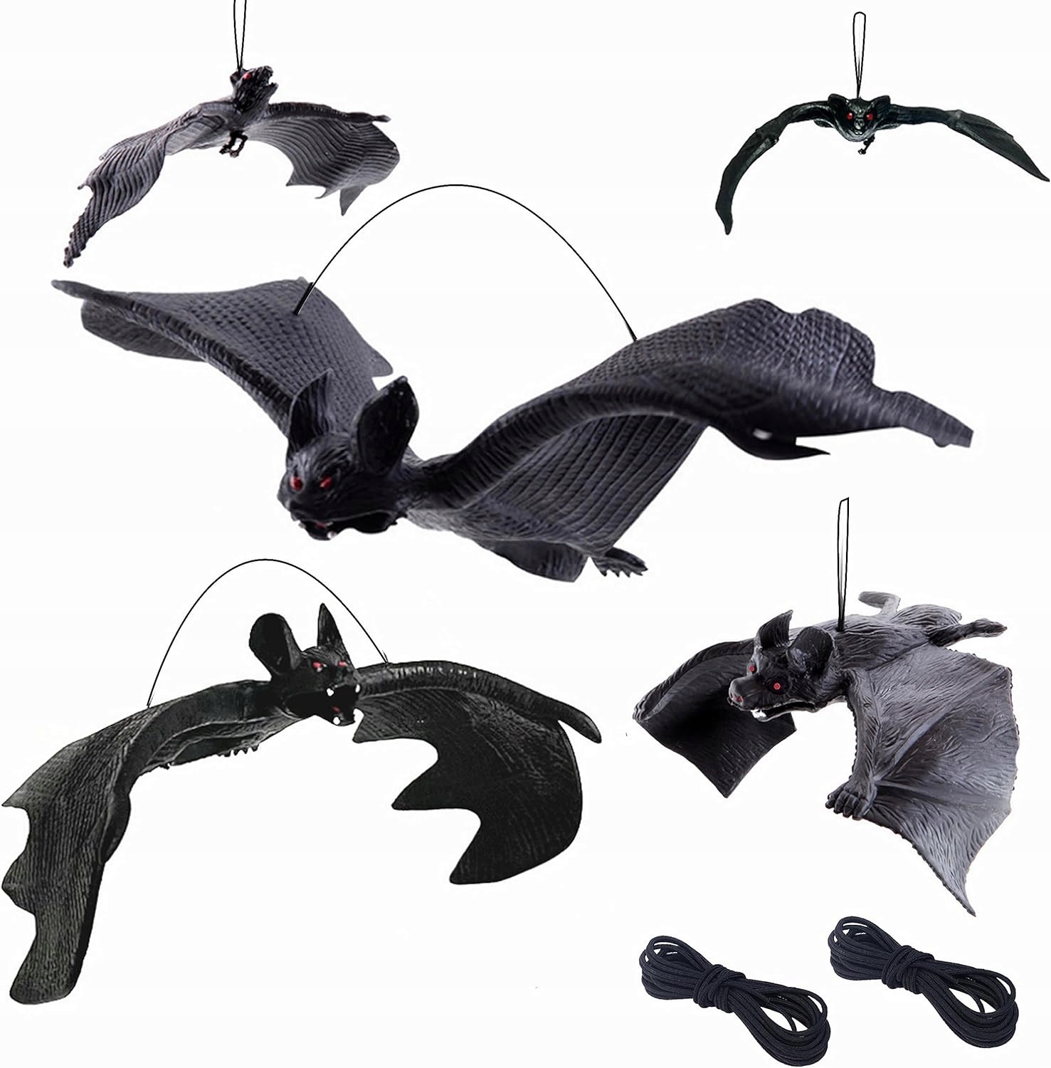 10x NETOPIEROVÉ OZDOBENIA HALLOWEENSKÉ DOPLNKY SADA BATOV 5 VEĽKOSTI