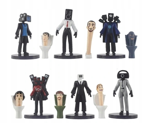Figúrka - 12 kusov sada figurín Skibidi toaleta set