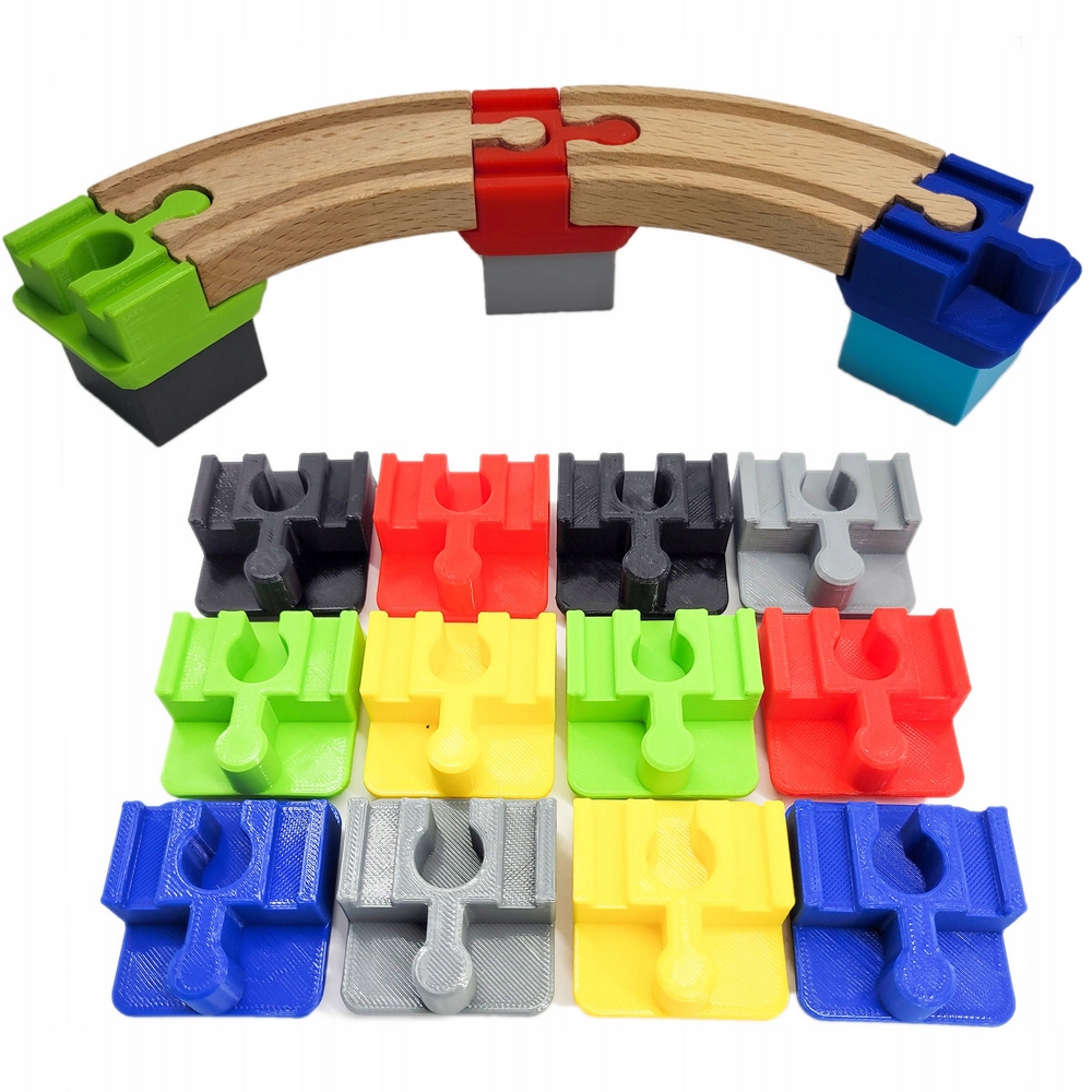 Drevená vláčiková súprava - 12 x LEGO DUPLO Brio Bigjigs Lillabo adaptér