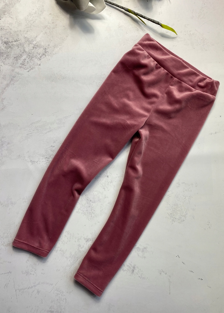 Legíny - 152 leggings nohavice velor prášok