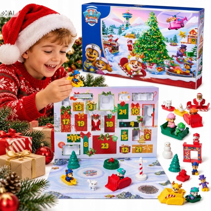 Dva adventné kalendáre Psi Patrol Spin Master s figúrkami