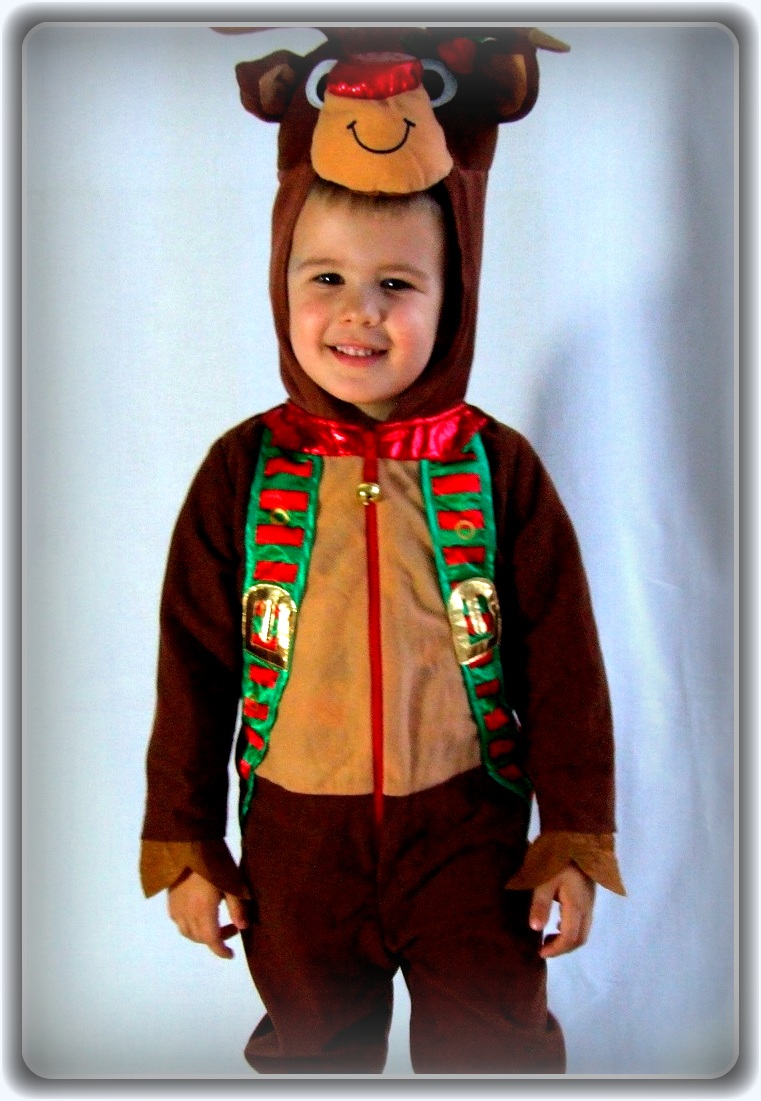 Kostým pre chlapca- 193/ Rudolf Reindeer 3-4 L 98-104 Nový