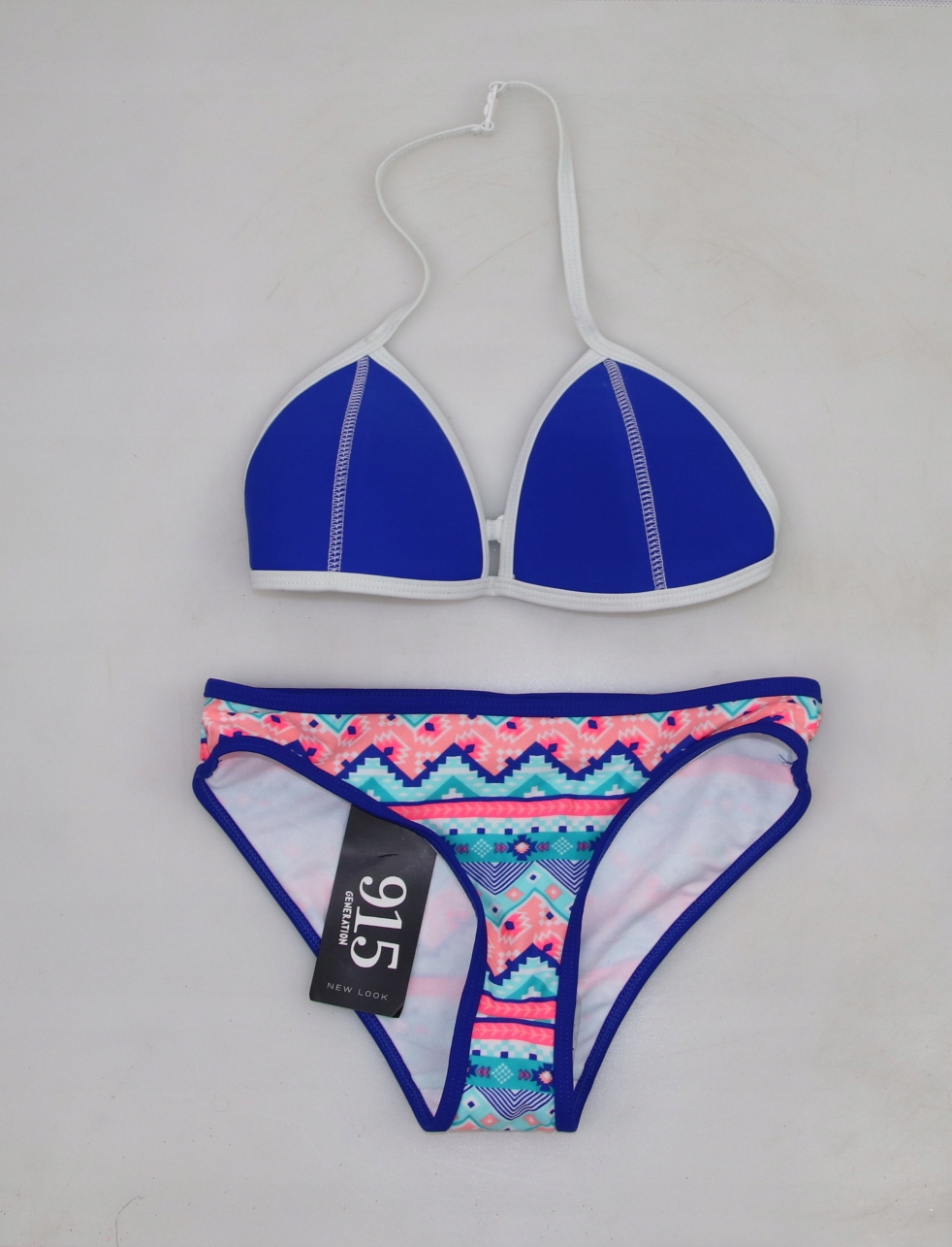 Detské plavky - Nový vzhľad dvojdielne outfit. 140 modrý, viacnásobný
