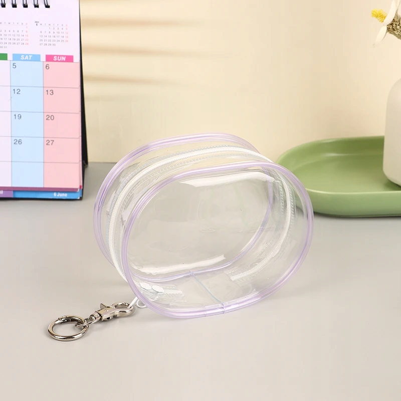 1 ks priehľadná prachotesná 10 cm bavlnená taška na uloženie bábiky Mystery Box Keychai