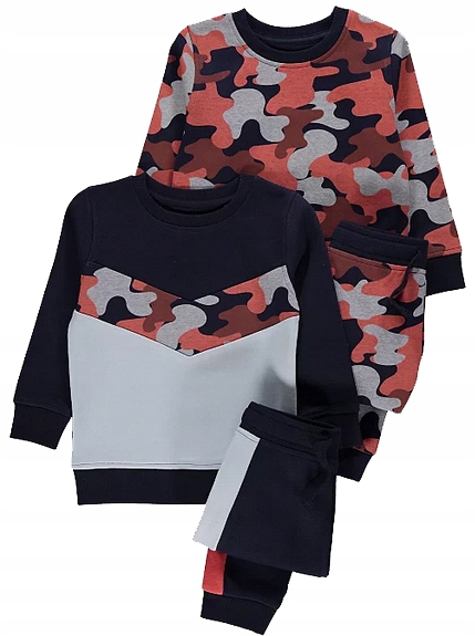 Teplaková súprava - George Children's Tracksuit Veľkosť 116 Červená, námornícka modrá, šedá