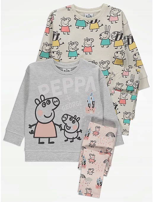 Teplaková súprava - George Children's Tracksuit Veľkosť 110 béžová, čierna, ecru, šedá