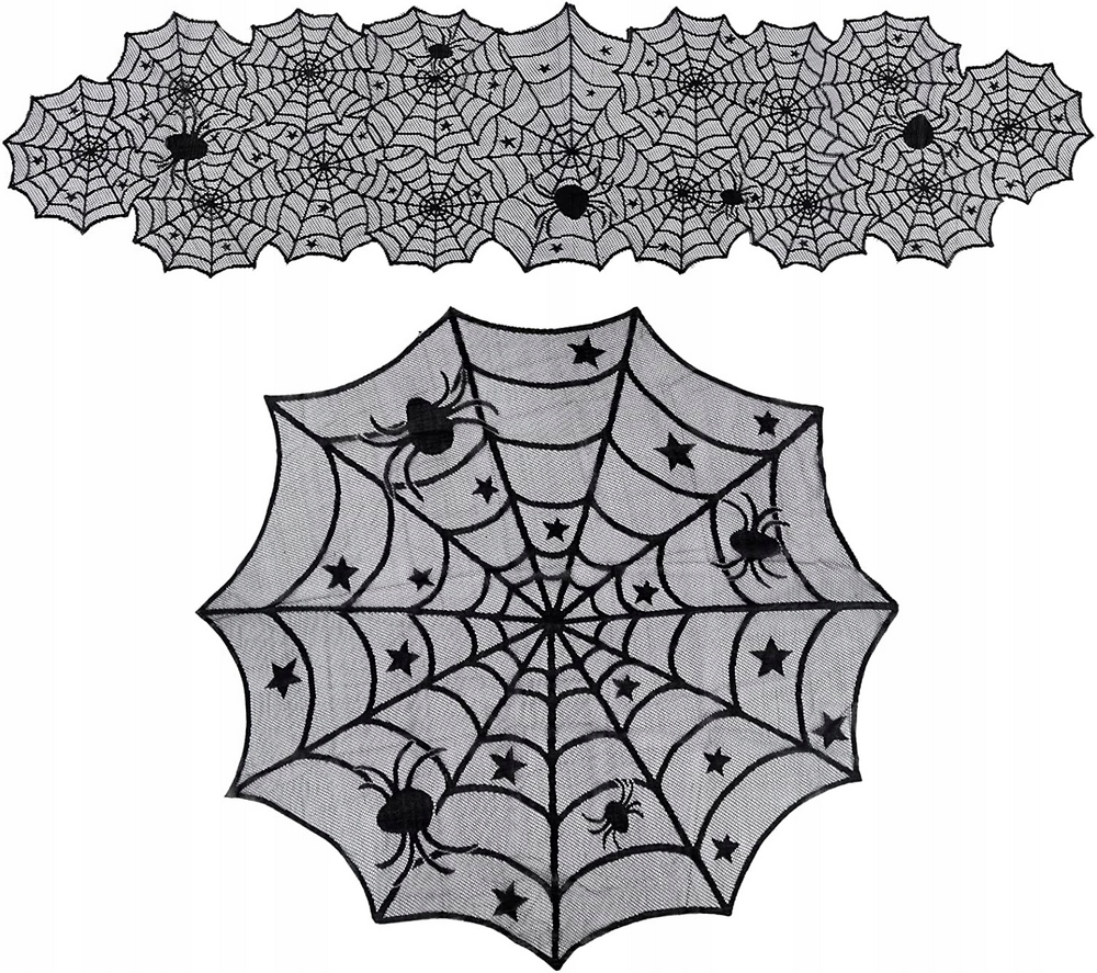Sada 2 kusov halloweenskych dekorácií na obrus