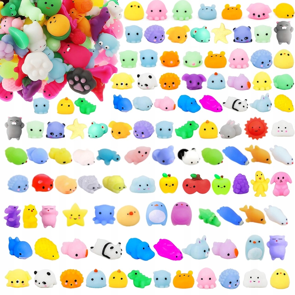 200 szt. MINI MOCHI SQUISHY FIDGET GNIOTKI POP IT GNIOTEK