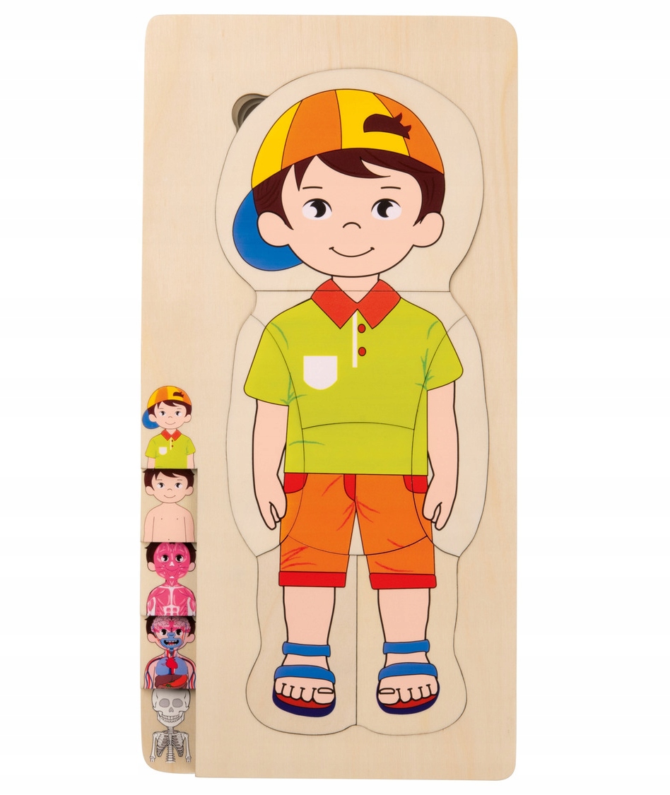 2D puzzle Chlapčenská edukačná hračka na telo Junior
