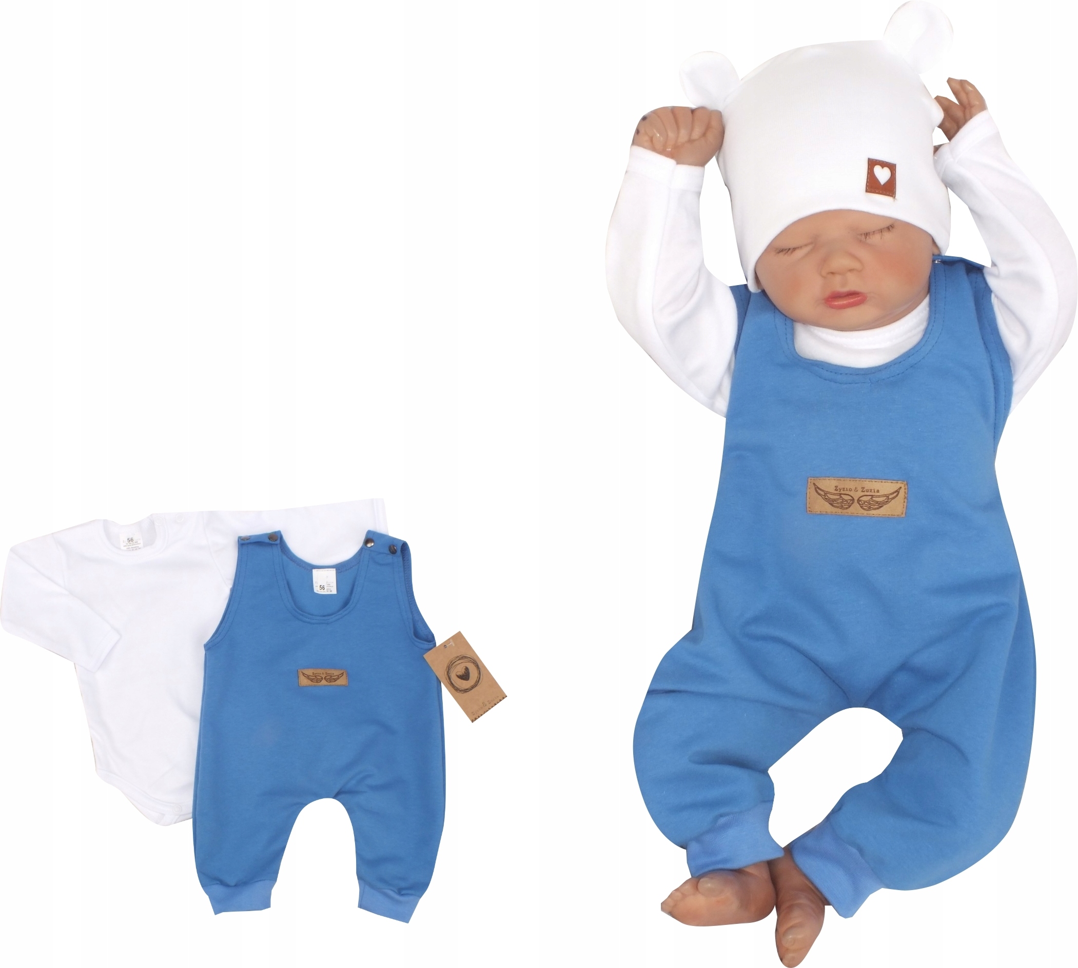 Detský komplet - Baby Set Zyzio a Zuzia 74 Blue 2 PCS.