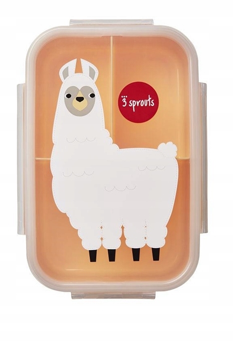Detský desiatový box, fľaša - 3 klíčky obedové box Bento Lama Breakfast