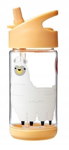 Detský desiatový box, fľaša - 3 klíčky Lama Peach 350 ml lama