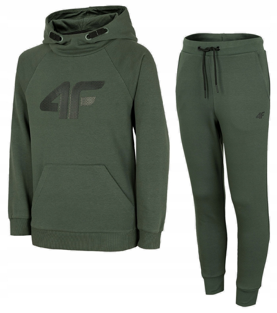 Teplaková súprava - Tracksuit pre deti 4f JSPMD001 + JBLM002 Veľkosť 134 khaki