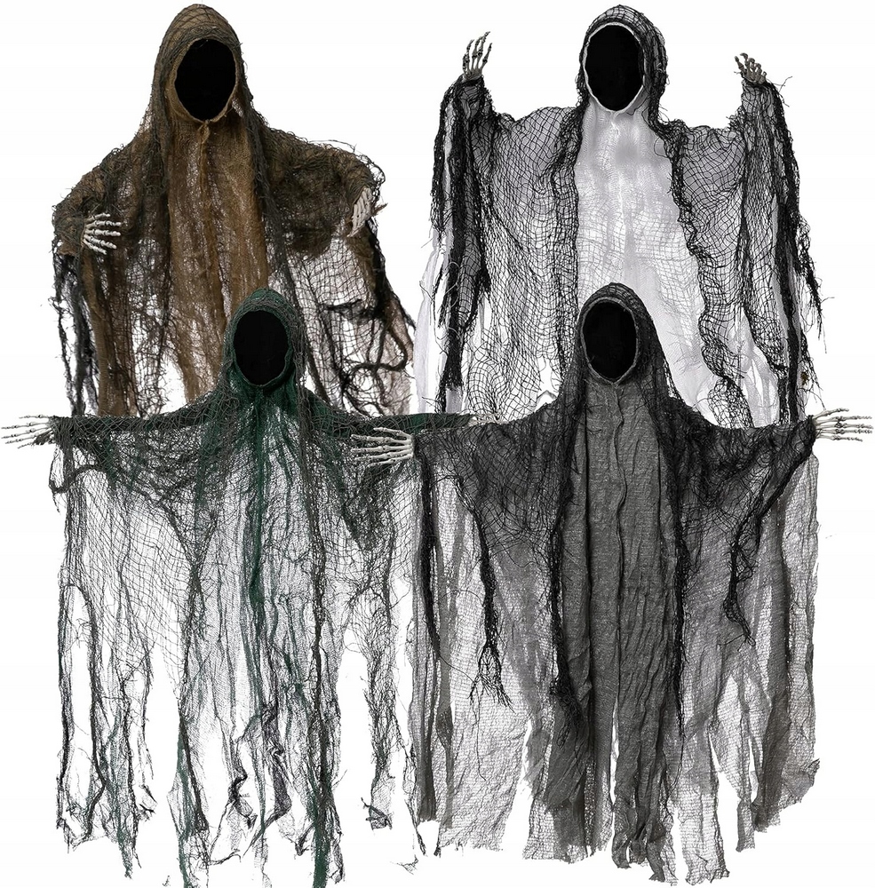 4x HALLOWEENSKÉ STRAŠIDLÁ SET 48cm DEKORÁCIE HALLOWEENSKÉ DEKORÁCIE