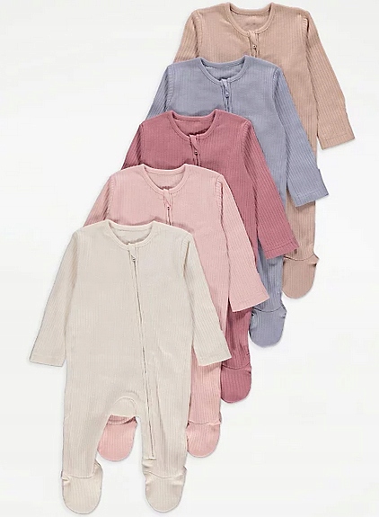 Dojčensky overal - PAJACKEK GEORGE 68 BEIGE, biela, fialová, ružová