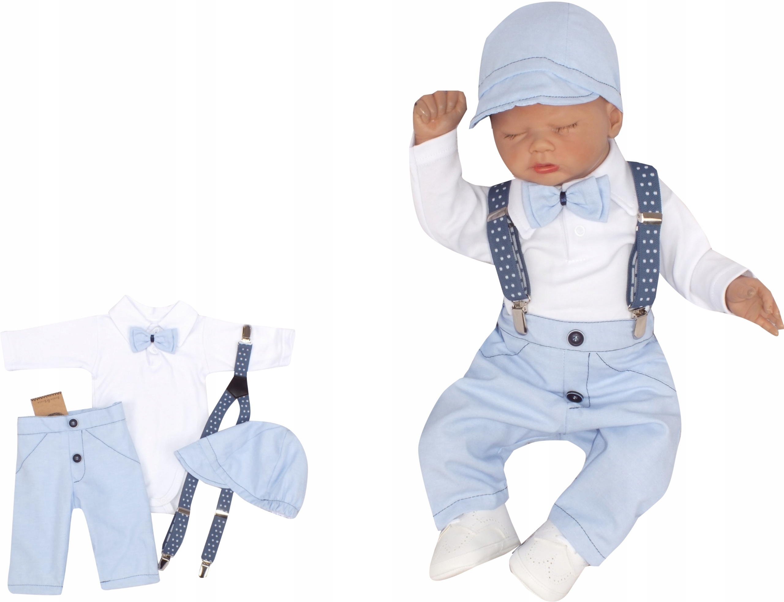 Detský komplet - Baby Set Zyzio & Zuzia 56 White, Blue 6 ks.