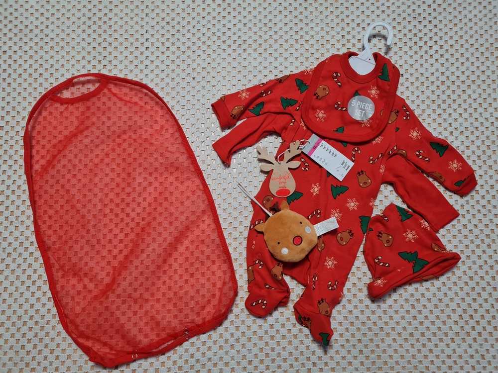Detský komplet - Baby Set Sinsay 62 Red, viacnásobné 5 ks.