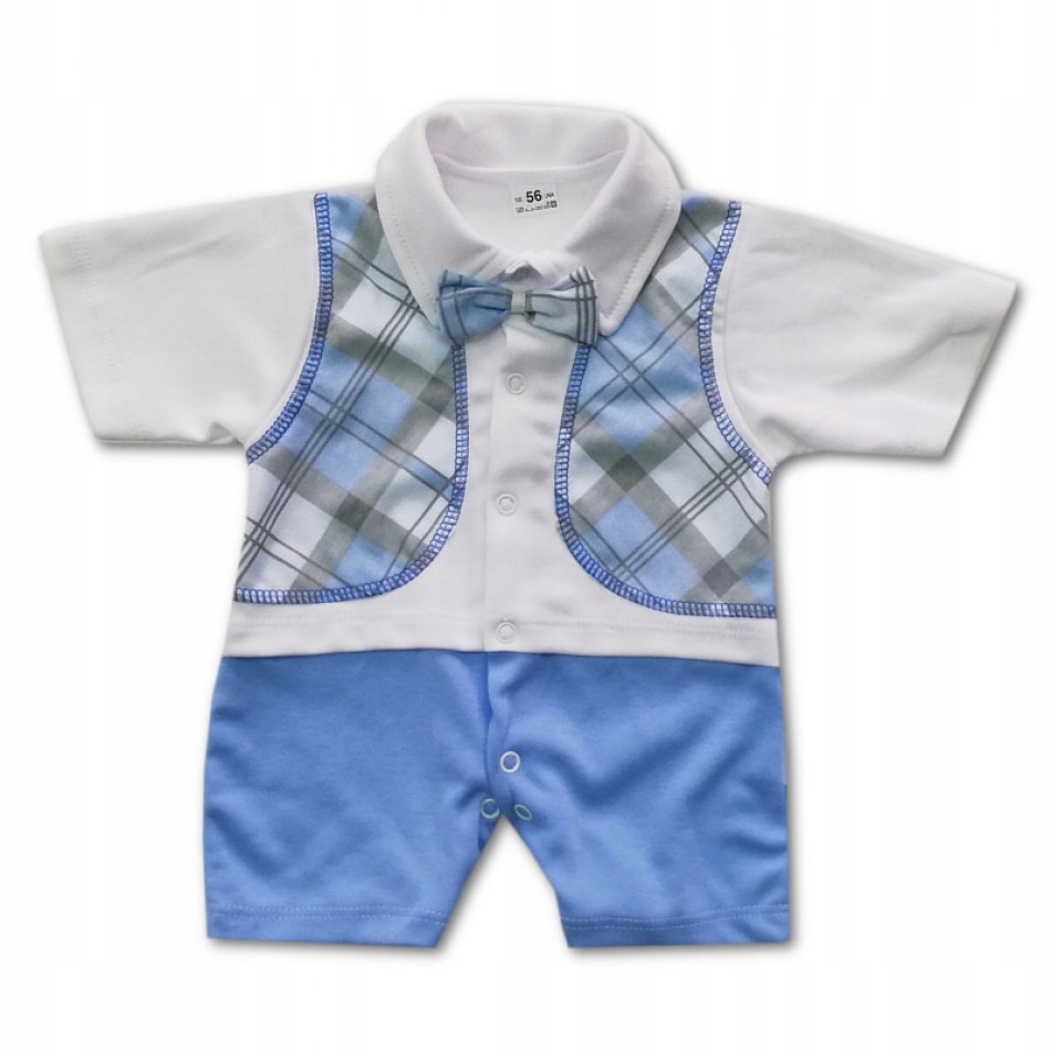 Dupačky -  Baby Rampers J.M 68 biela, modrá, sivá