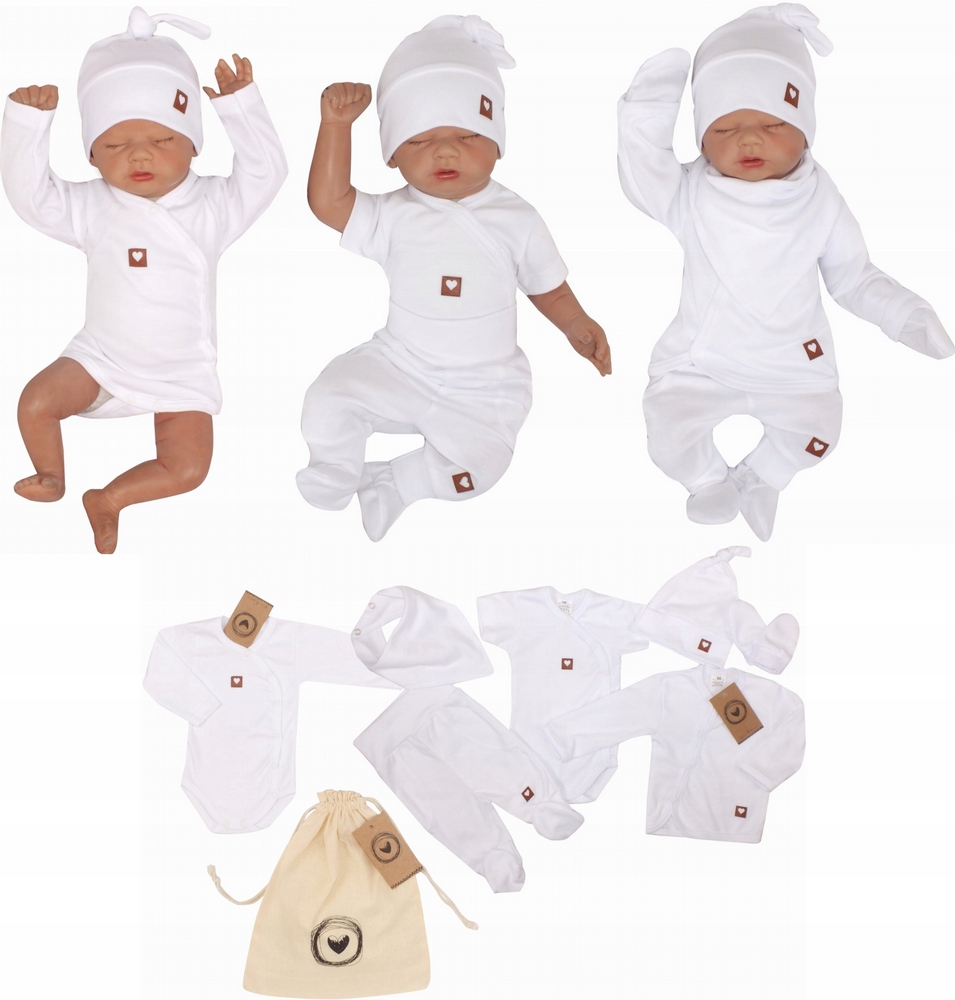 Detský komplet - Baby Set Zyzio a Zuzia 56 White 8 ks.