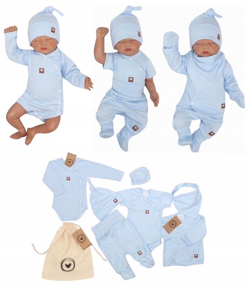 Detský komplet - Baby Set Zyzio a Zuzia 68 Blue 8 PCS.