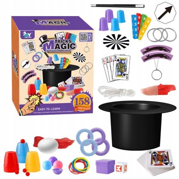 Sada pre malých kúzelníkov - 9641 Magic Set s klobúkom klobúkov Magia Fun Hh