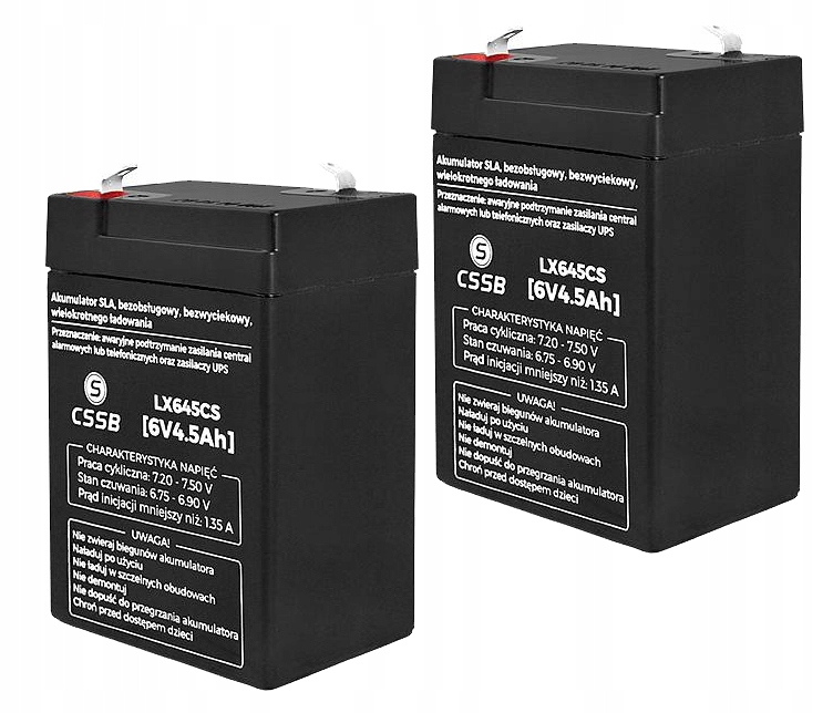 Gélová batéria 2x 6v 4,5Ah pre auto auta