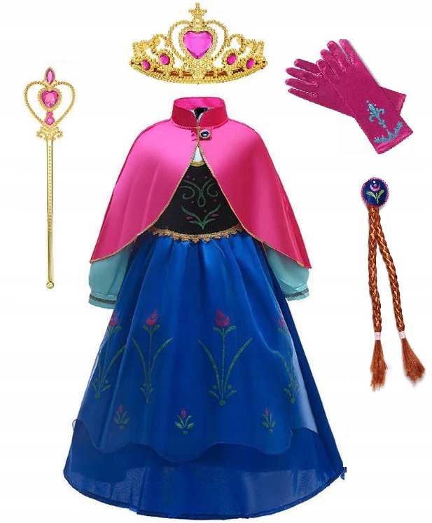 Dievčenské šaty - Anna Dress Dress Set Elza Land of Ice 134