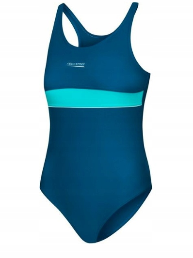Detské plavky - Aqua-Speed jednodielny outfit. 134 modrá, viacfarebná