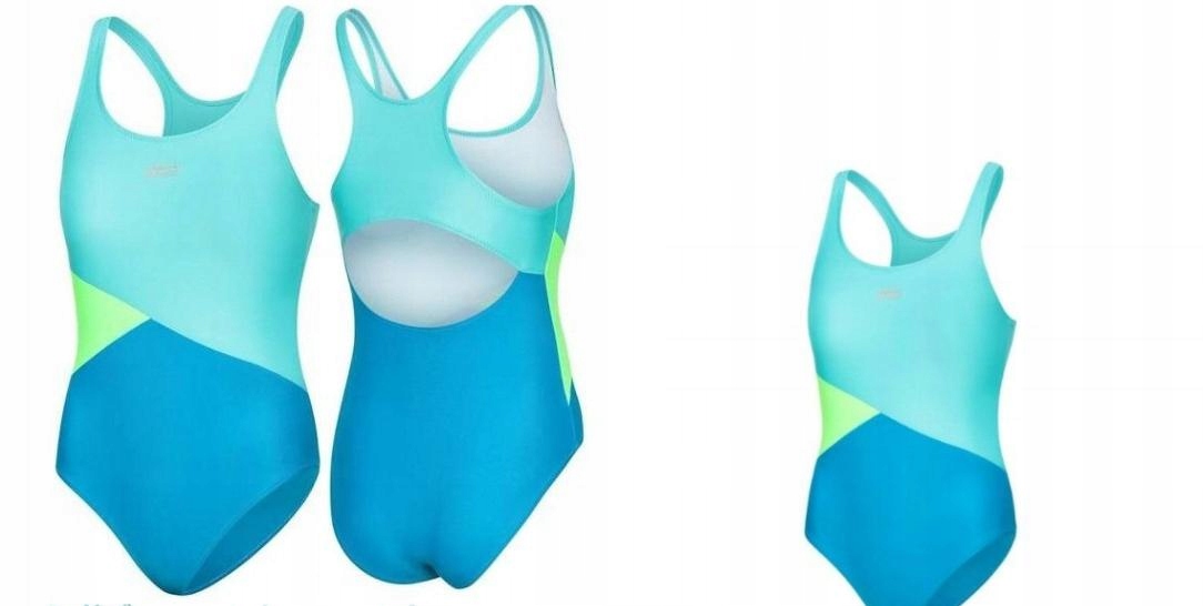 Detské plavky - Aqua-Speed jednodielny outfit. 152 modrá, zelená