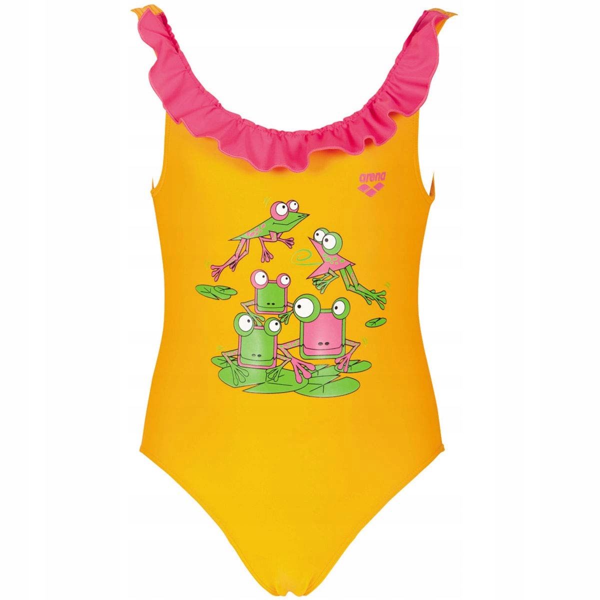 Detské plavky - Jeden -kus outfit Arena 116 Orange, Pink, Multi -Colored