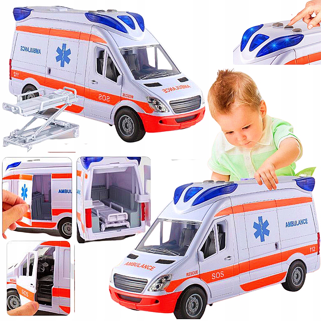 Detská sanitka - Automatická ambulancia Ambulancia pohon hier žiari