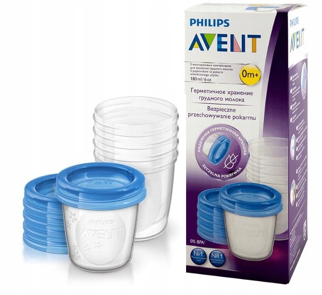 Avent New Milk Container Food 180 ml 5ks 721