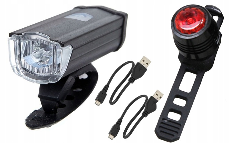 Azimut Square USB Bicycle Lighting Set