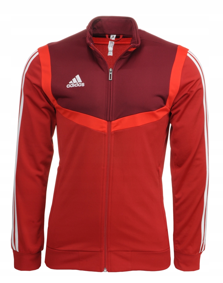 Mikina - Adidas Detská mikina veľkosti 176 červená rukáv
