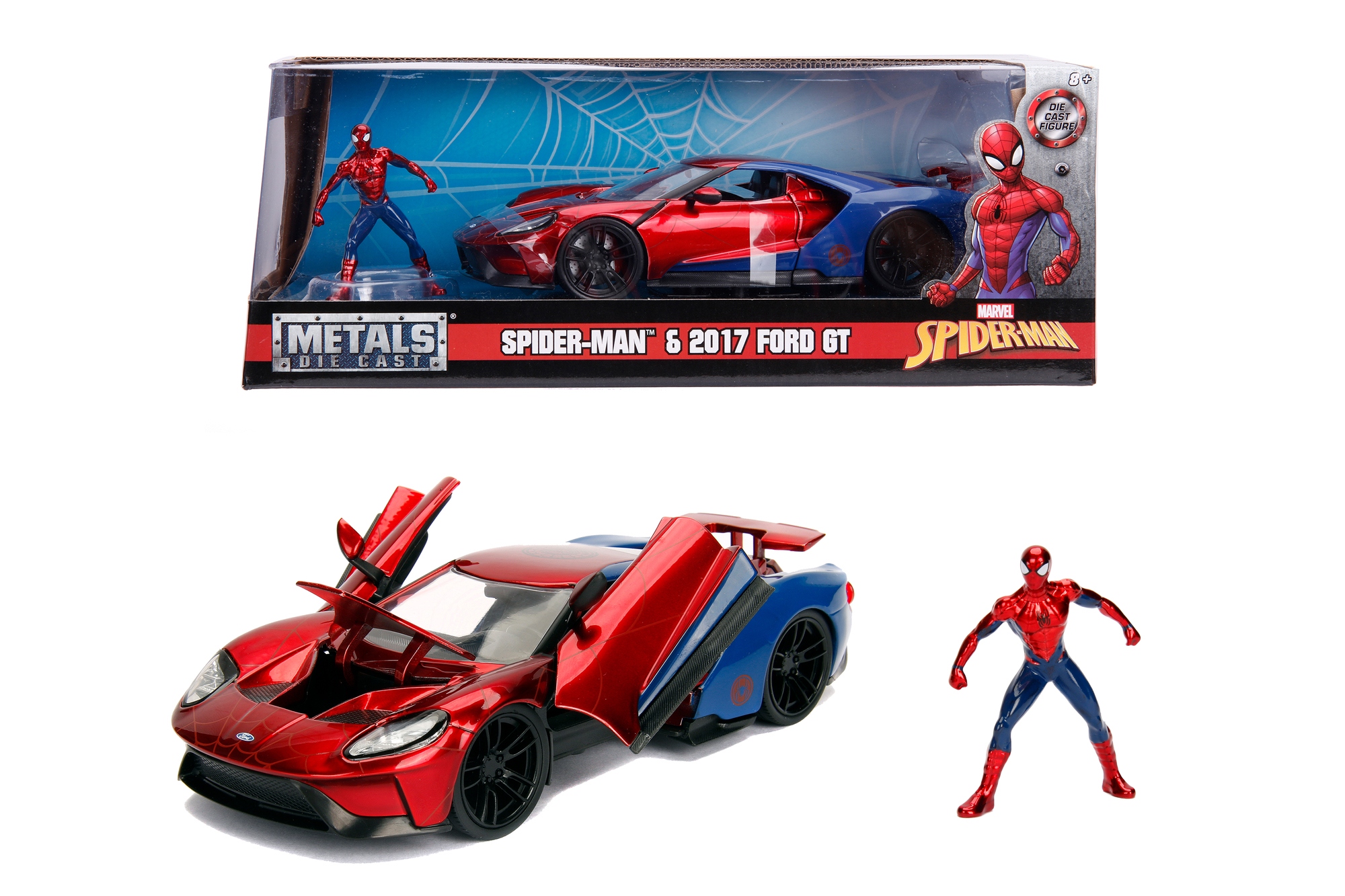 Jada Toys Marvel Spiderman Ford GT vozidlo s figúrkou