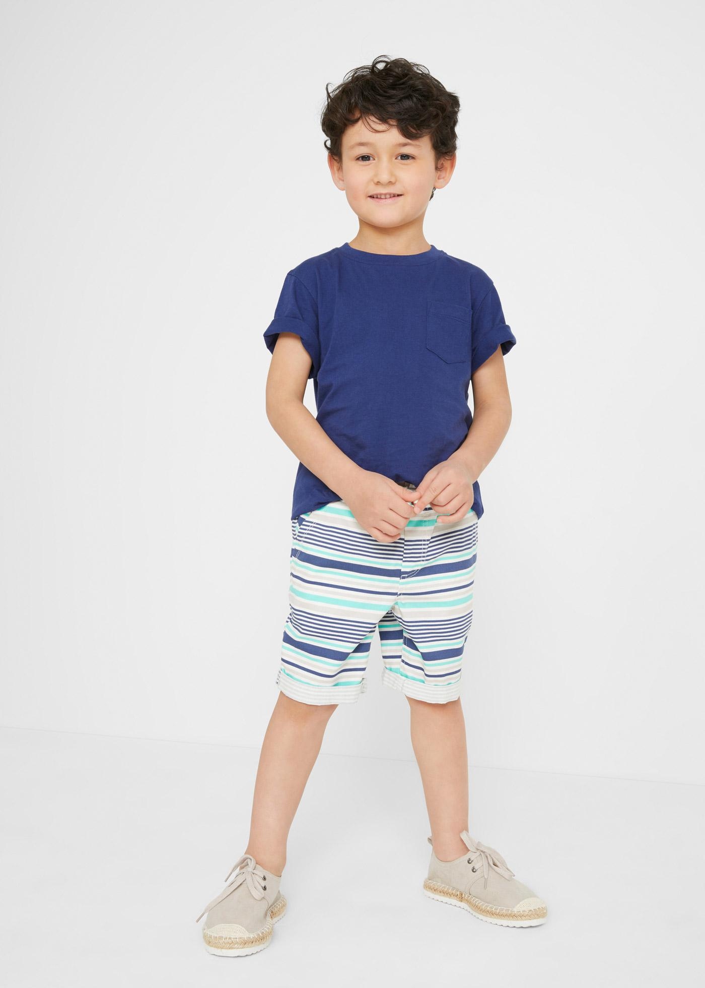 Detská košeľa - Bonprix 146 Navy Blue, zelené šortky