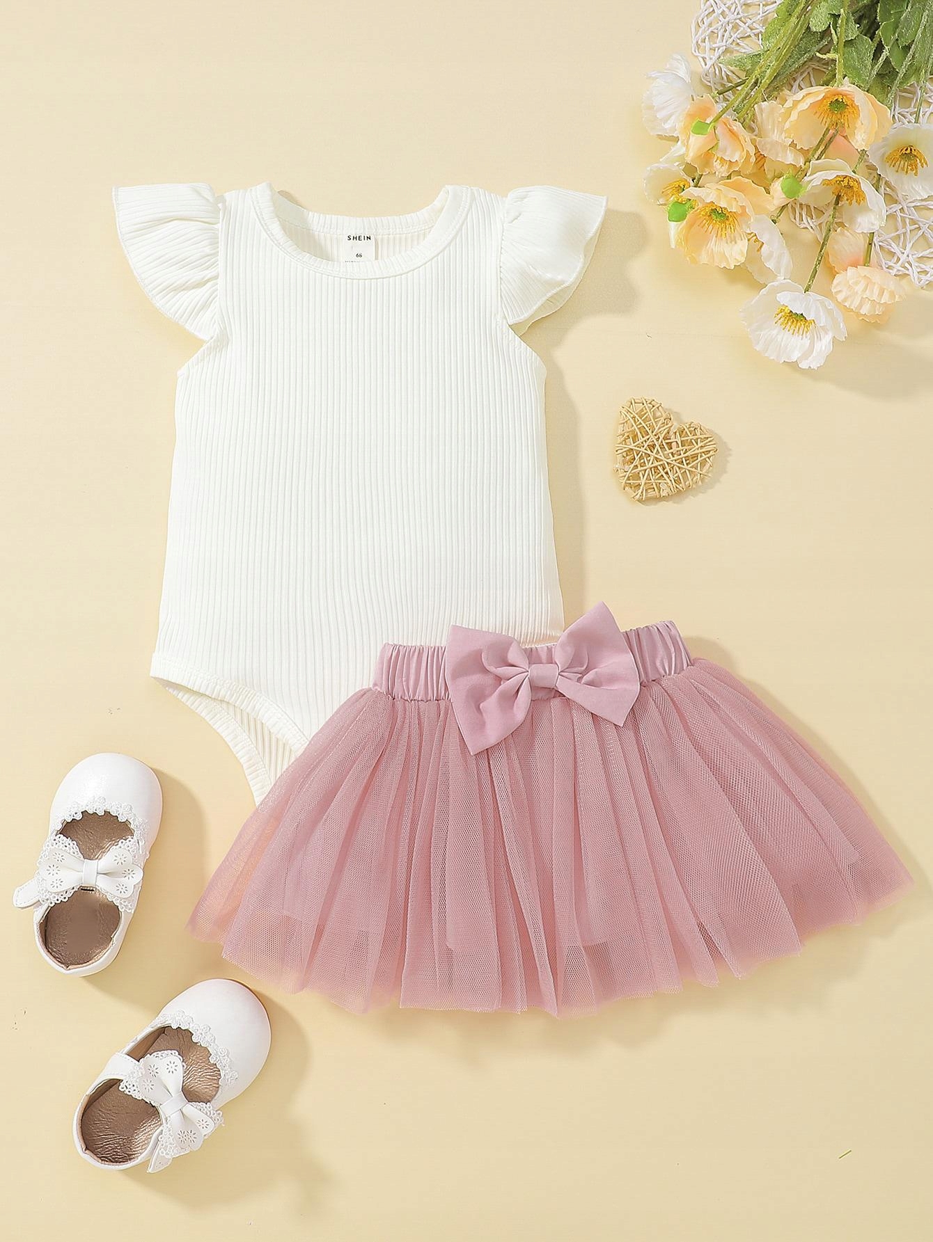 Detský komplet - Detská súprava Shein 74 White, Pink 2 ks.