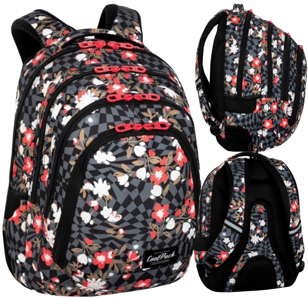 Školský batoh CoolPack Drafter 28L pre dievčatá Venice Kvety