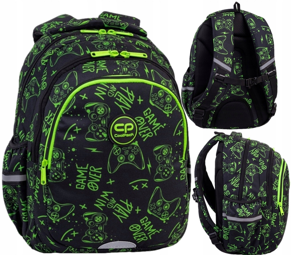 Mládežnícky školský batoh Coolpack Jerry pre 1.-3. ročník - Game Night, 21L