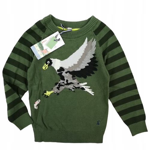Detský sveter - Joules 116 khaki sveter, viacfarebný