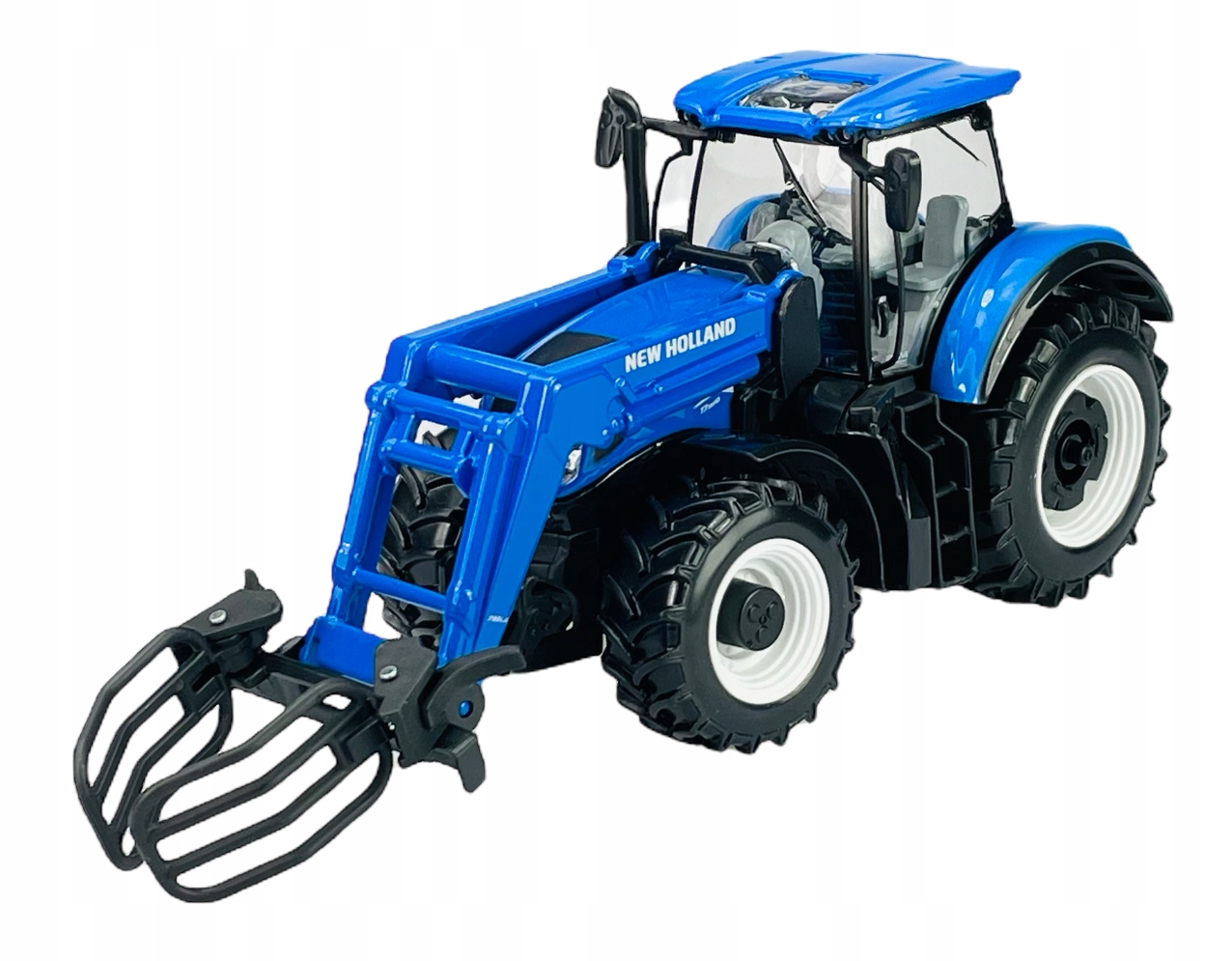 BBURAGO NEW HOLLAND T7.315 HD TRAKTOR S GRABBLE 1:32 NOVÝ KOVOVÝ MODEL