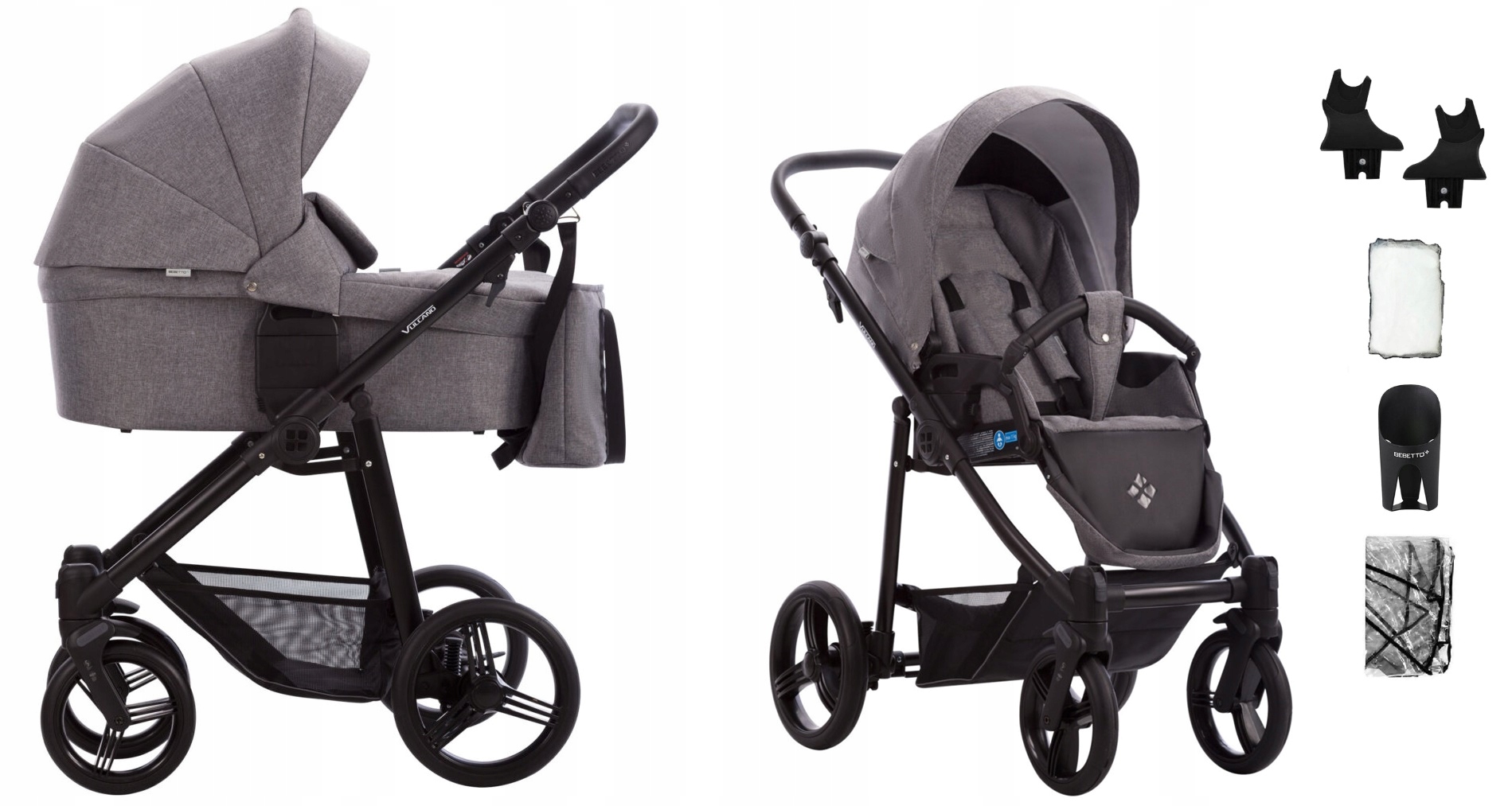 Multifunkčný kočík - BEBETTO Multifunkčný vozík 2in1 Vulcano 03/czm