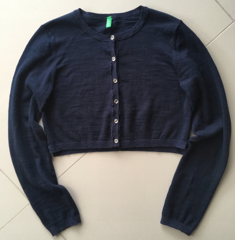 Detský sveter - Benetton 120 Navy Blue, modrý sveter