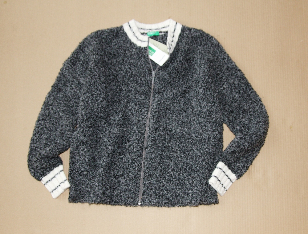 Detský sveter - Benetton 122 SVELL ECRU, modrá, strieborná, šedá