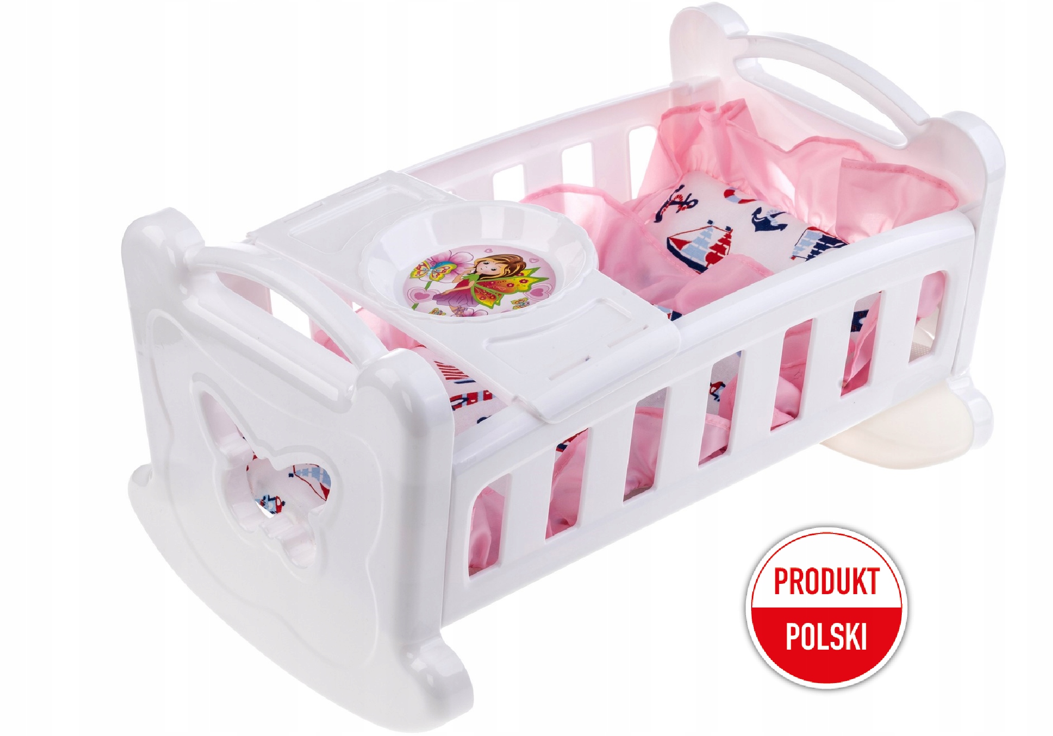 Postieľka pre bábiku - BIELA KOLÍSKA POSTIEĽKA PRE BÁBIKA PODÁVKA NA KŔMENIE VANKÚŠEK