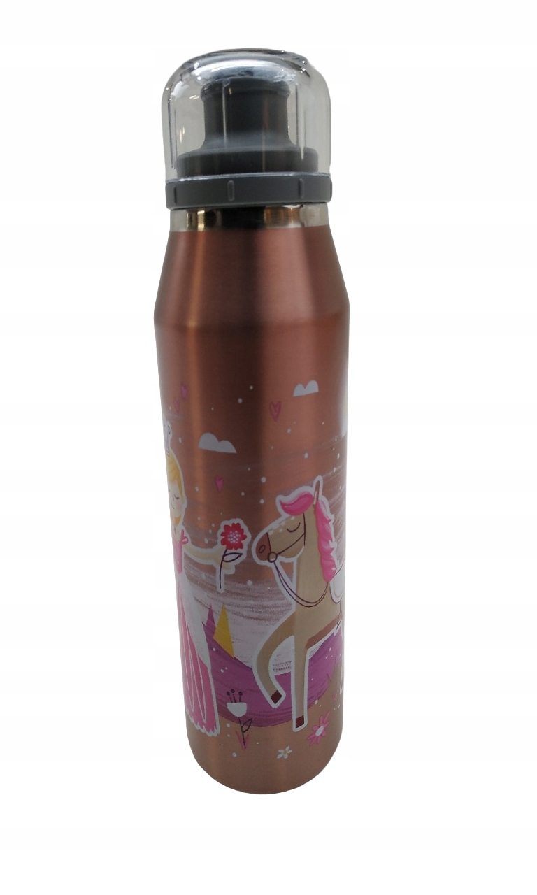 Detský desiatový box, fľaša - Alfi 350 ml zlatohnedej oceľovej fľaše s vodou