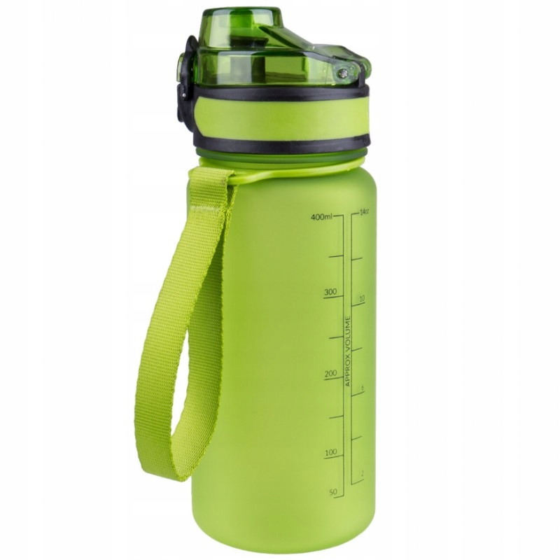Detský desiatový box, fľaša - Fľaša saténovej vody Stručne zelená BPA zadarmo 400 ml
