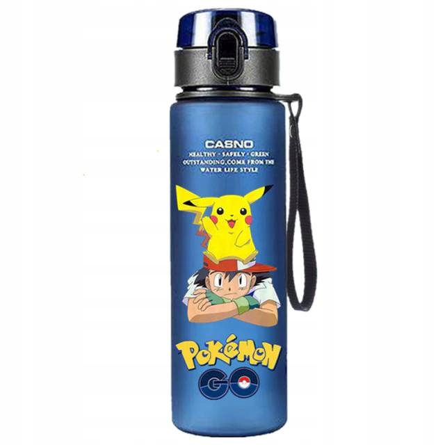 Detský desiatový box, fľaša - Fľaša na fľašu s trblietkou vody Pokémon Pikachu 560 ml silná