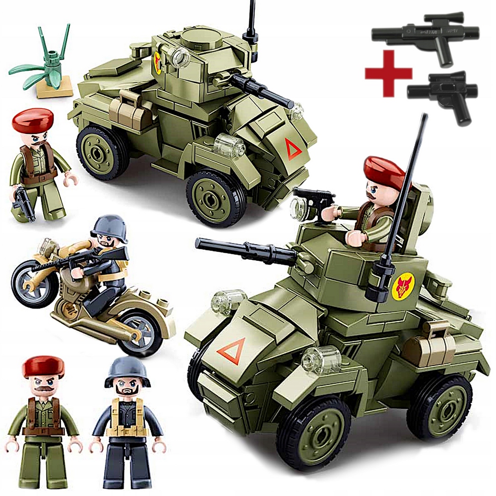BLOCKS Staghound T17E1 AMERICKÝ PRIESKUMNÝ TANK +2 figúrky +LEGO ZBRAŇ
