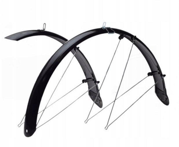 Fender na bicykli 26/58 čierna čierna predná + zadná časť